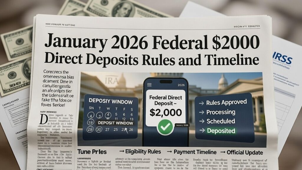 January 2026 Federal $2000 Direct Deposits Rules and Timeline